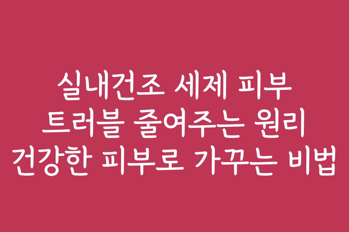 실내건조 세제 피부 트러블 줄여주는 원리 건강한 피부로 가꾸는 비법 실내건조 세제 피부 트러블 줄여주는 원리 건강한 피부로 가꾸는 비법