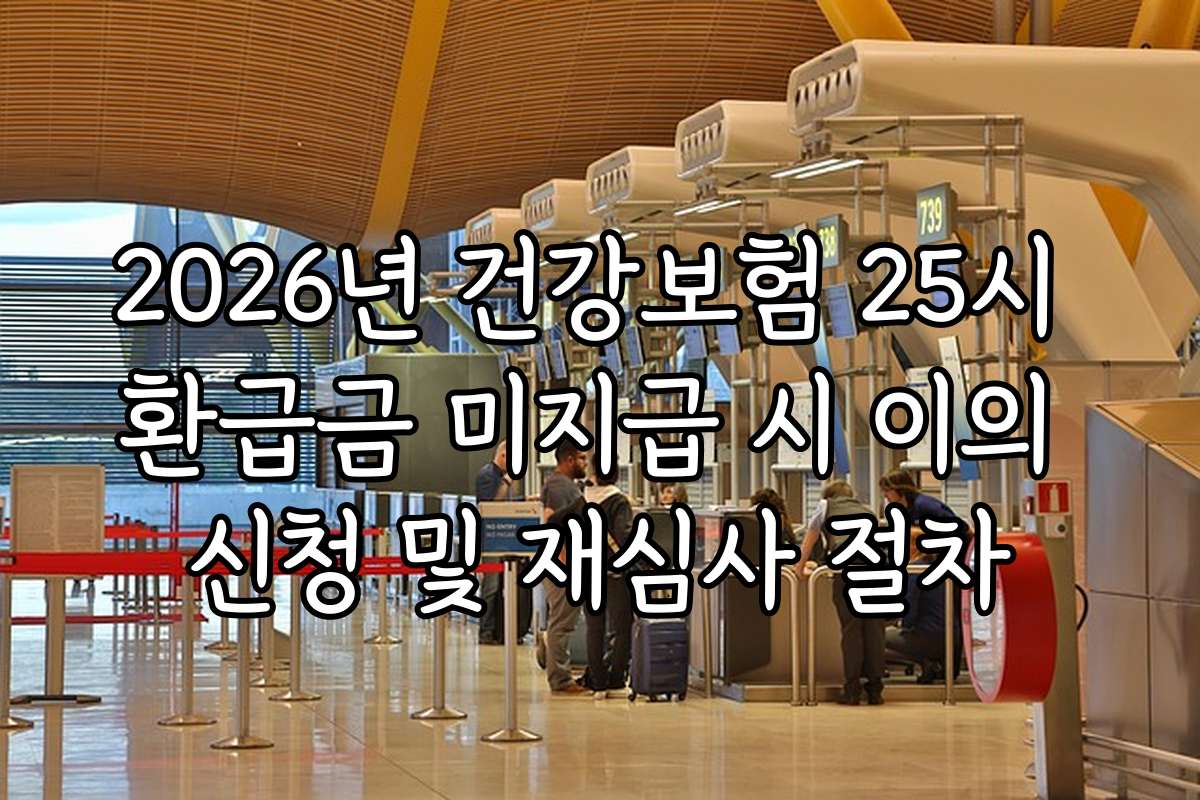 2026년 건강보험 25시 환급금 미지급 시 이의 신청 및 재심사 절차