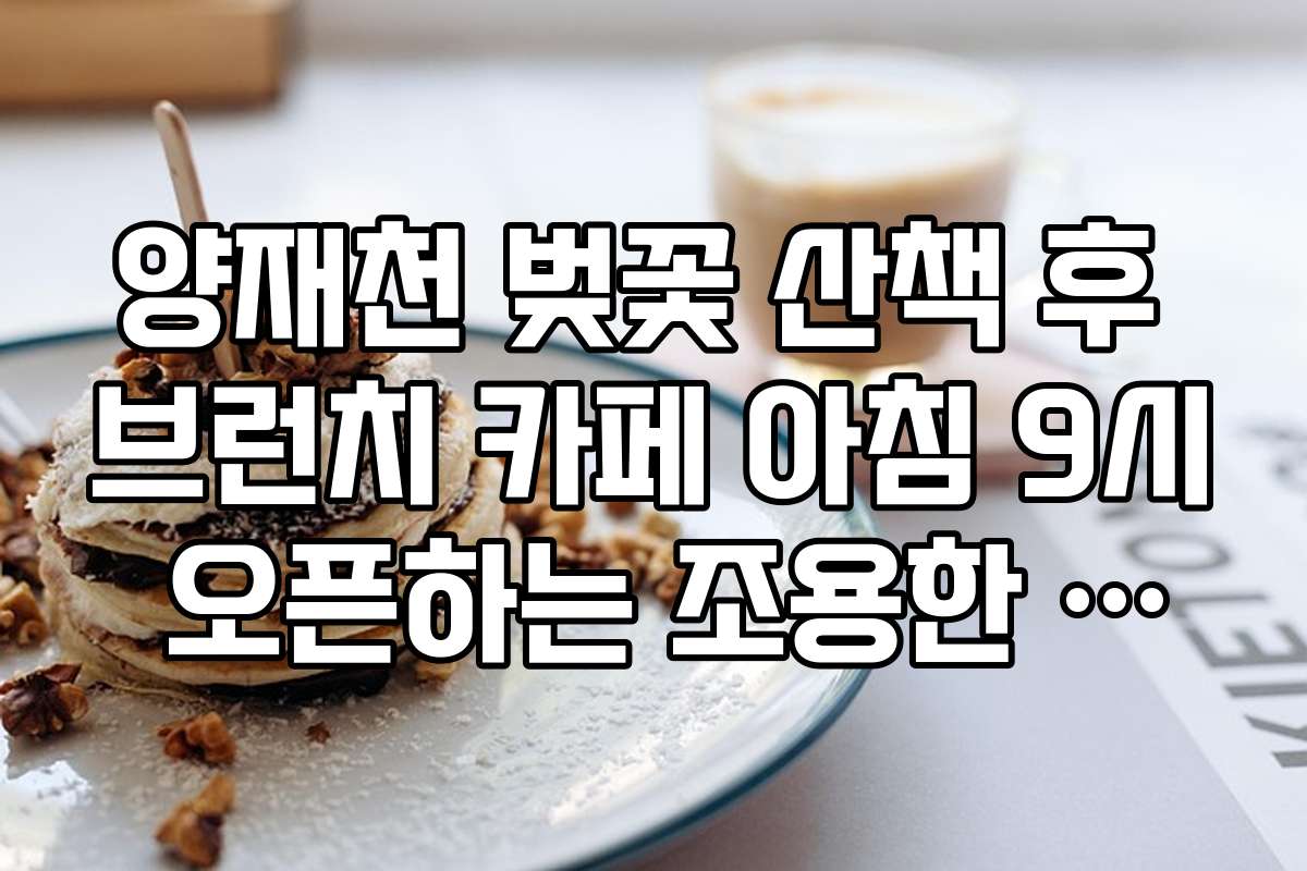 양재천 벚꽃 산책 후 브런치 카페 아침 9시 오픈하는 조용한 브런치집