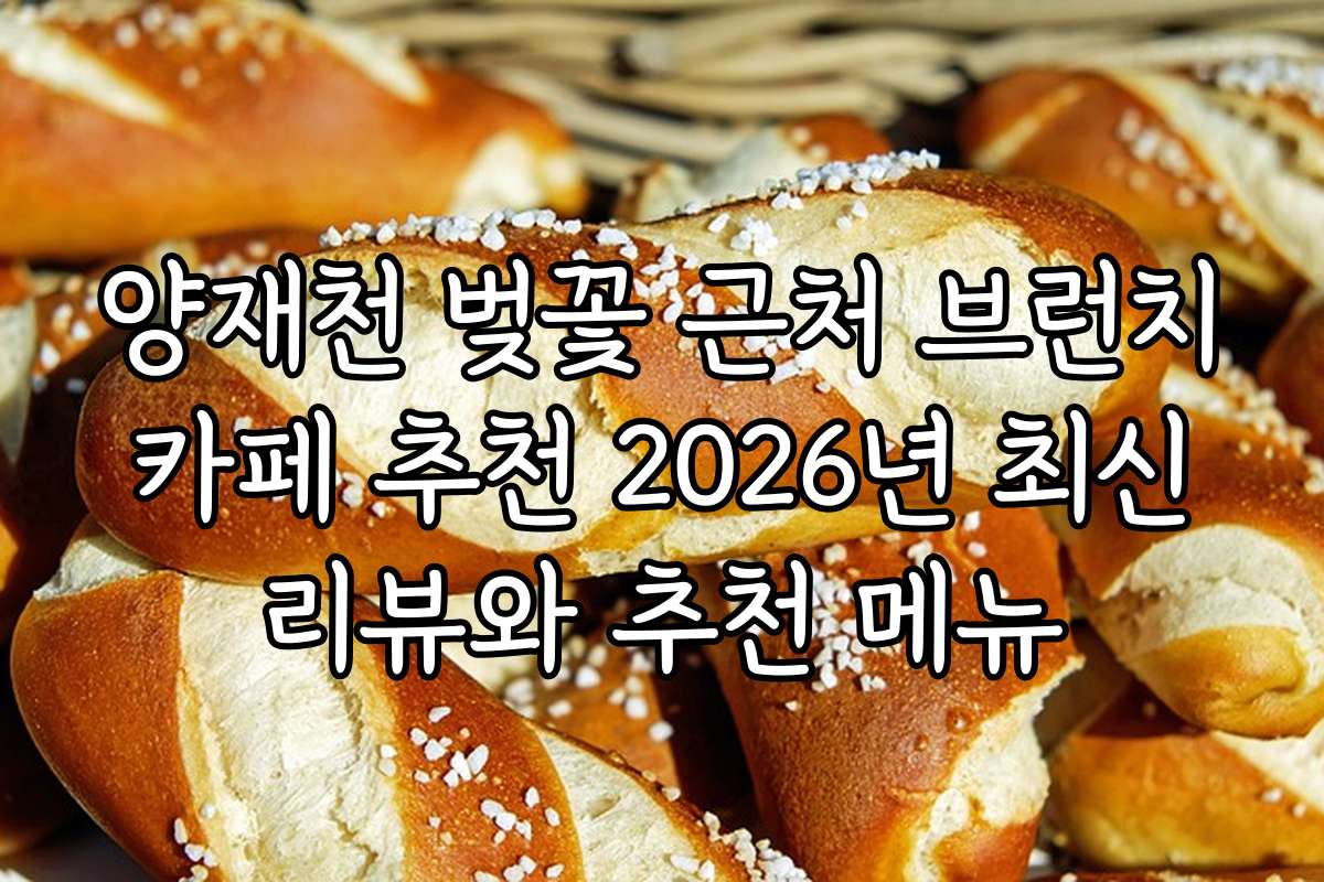 양재천 벚꽃 근처 브런치 카페 추천 2026년 최신 리뷰와 추천 메뉴