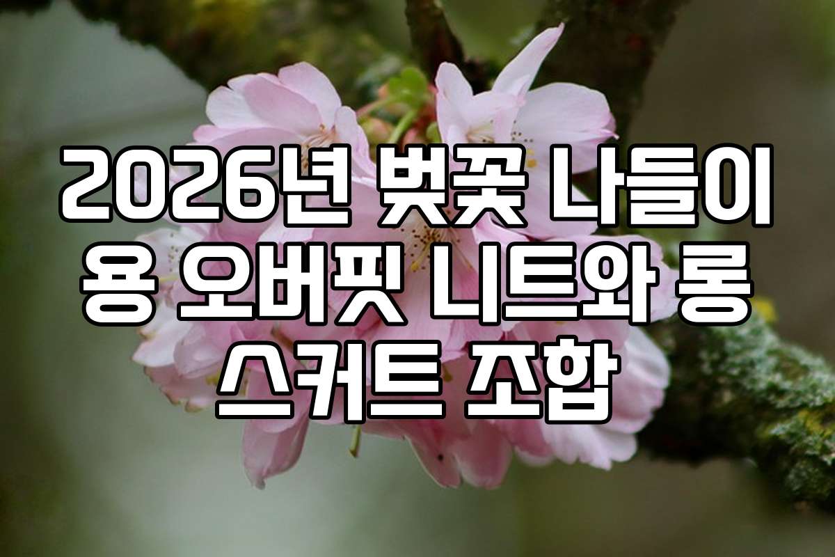 2026년 벚꽃 나들이용 오버핏 니트와 롱스커트 조합