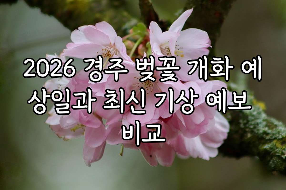 2026 경주 벚꽃 개화 예상일과 최신 기상 예보 비교