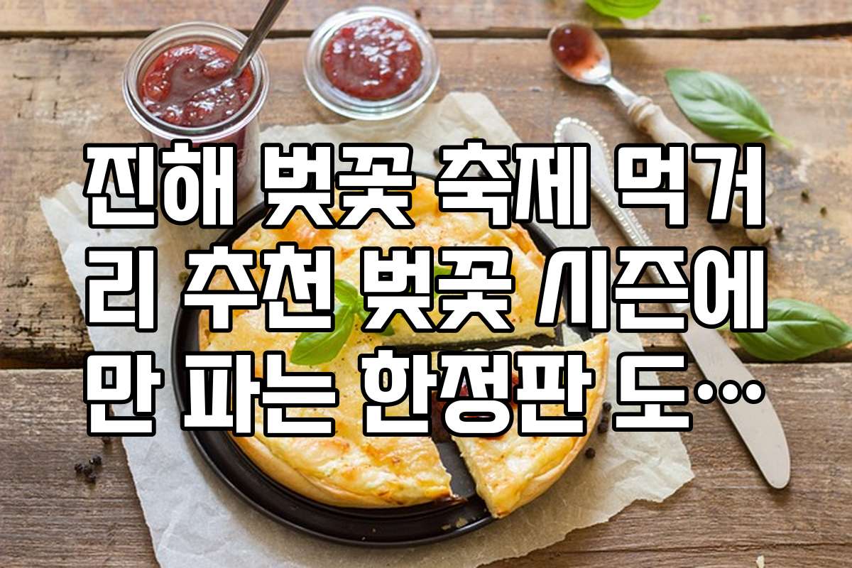 진해 벚꽃 축제 먹거리 추천 벚꽃 시즌에만 파는 한정판 도시락 구성