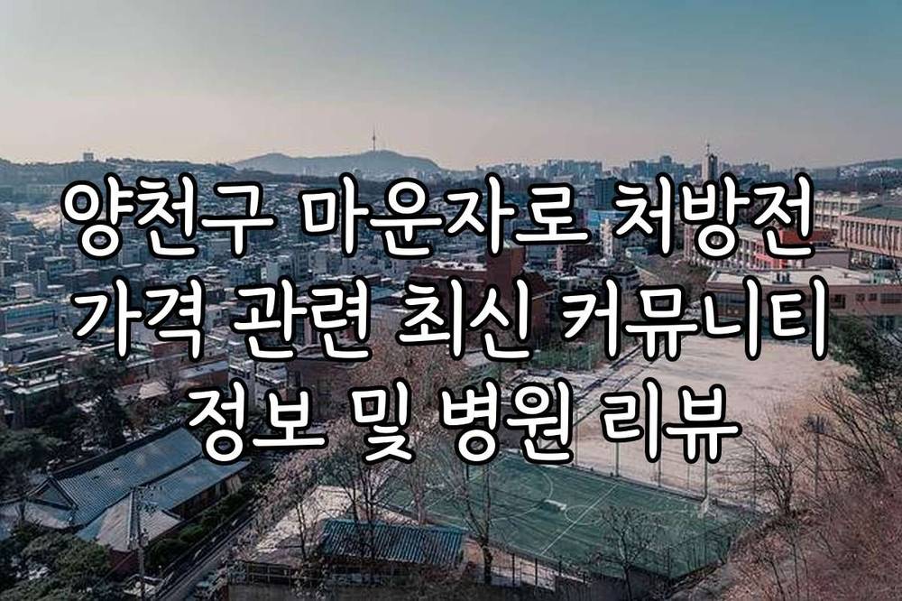 양천구 마운자로 처방전 가격 관련 최신 커뮤니티 정보 및 병원 리뷰