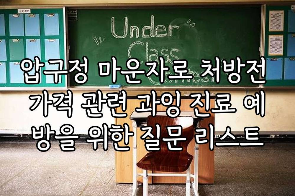 압구정 마운자로 처방전 가격 관련 과잉 진료 예방을 위한 질문 리스트