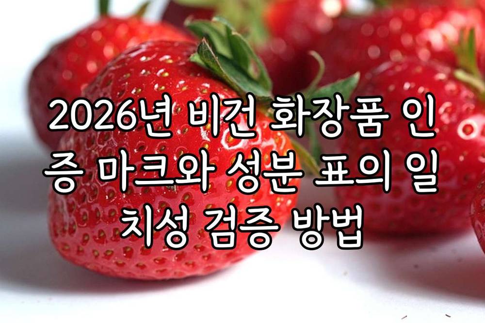 2026년 비건 화장품 인증 마크와 성분 표의 일치성 검증 방법