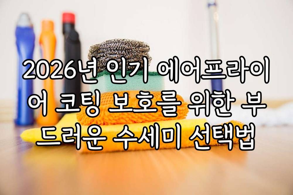 2026년 인기 에어프라이어 코팅 보호를 위한 부드러운 수세미 선택법