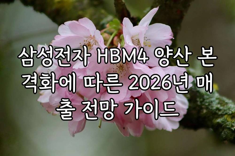 삼성전자 HBM4 양산 본격화에 따른 2026년 매출 전망 가이드