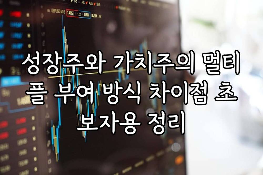 성장주와 가치주의 멀티플 부여 방식 차이점 초보자용 정리