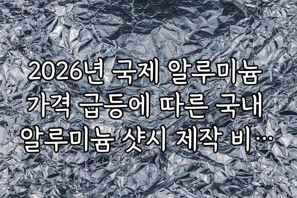 2026년 국제 알루미늄 가격 급등에 따른 국내 알루미늄 샷시 제작 비용 변화