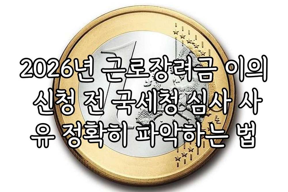 2026년 근로장려금 이의 신청 전 국세청 심사 사유 정확히 파악하는 법