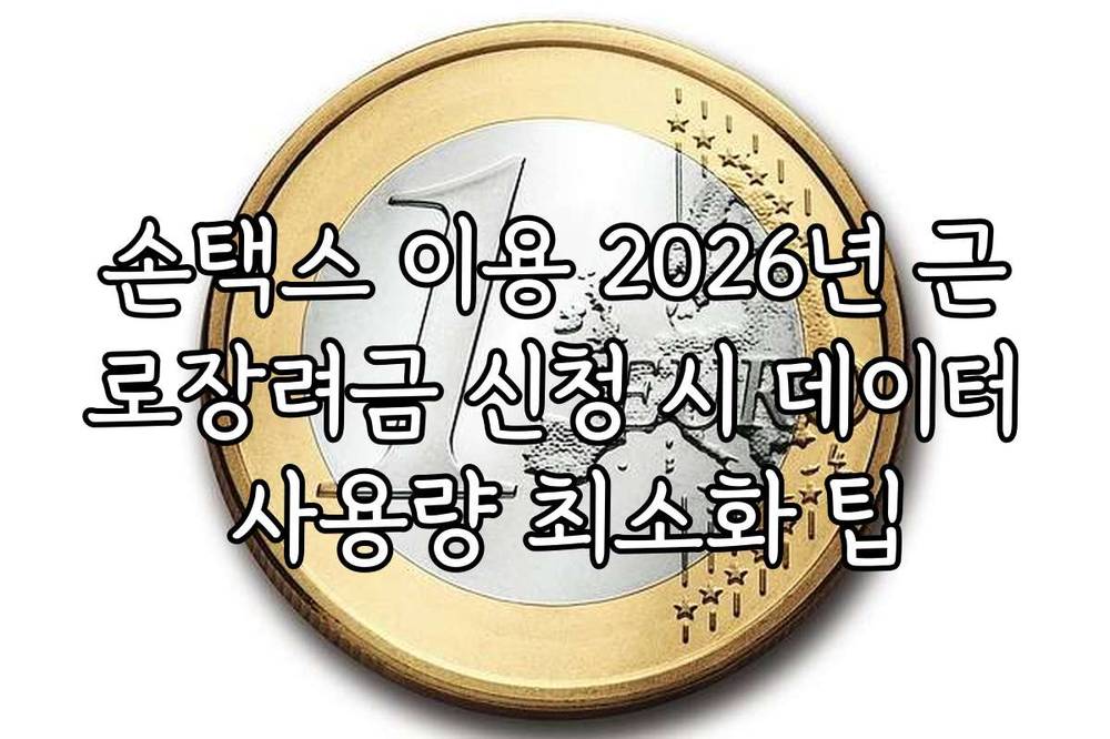 손택스 이용 2026년 근로장려금 신청 시 데이터 사용량 최소화 팁