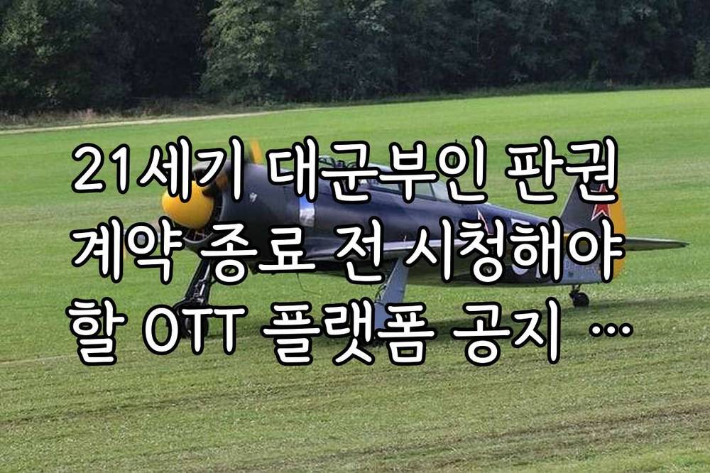 21세기 대군부인 판권 계약 종료 전 시청해야 할 OTT 플랫폼 공지 확인