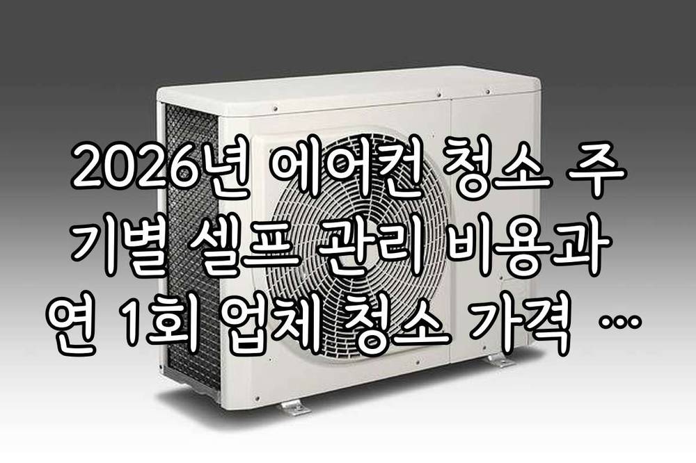 2026년 에어컨 청소 주기별 셀프 관리 비용과 연 1회 업체 청소 가격 비교