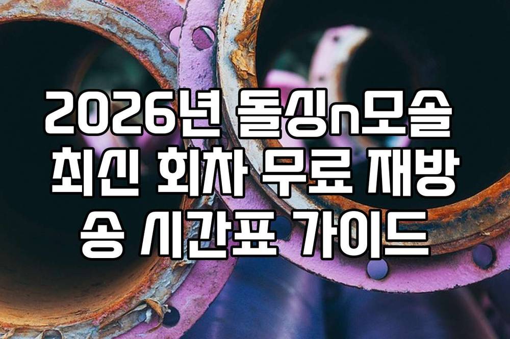 2026년 돌싱n모솔 최신 회차 무료 재방송 시간표 가이드