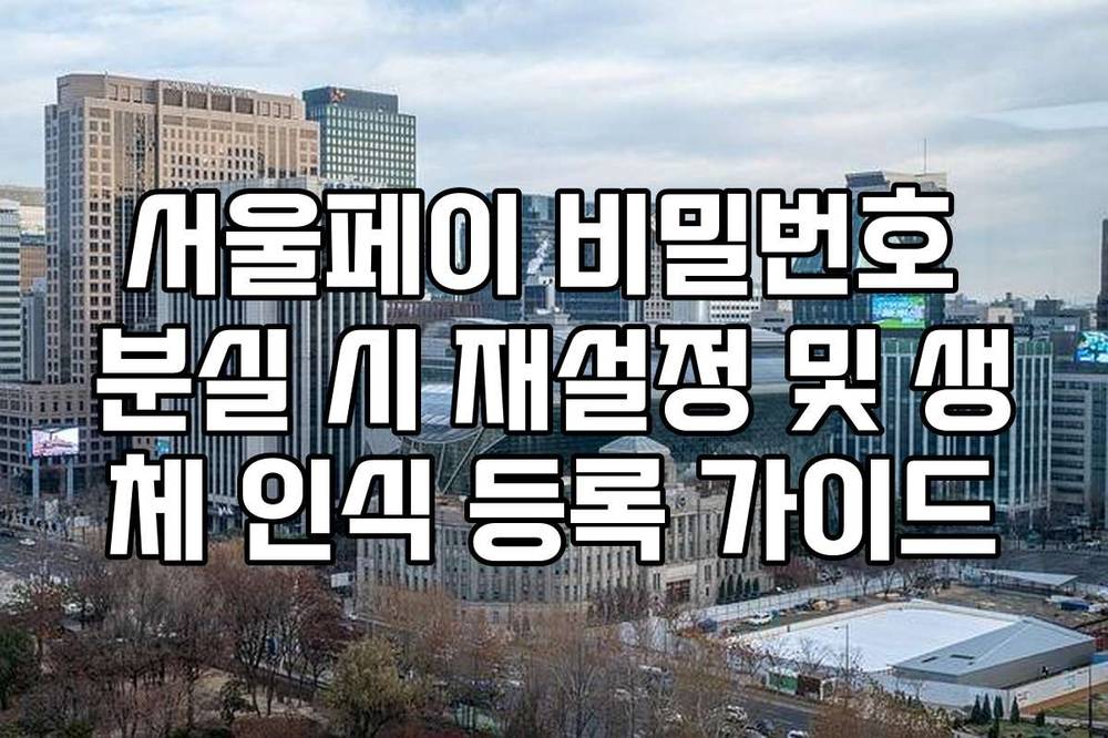 서울페이 비밀번호 분실 시 재설정 및 생체 인식 등록 가이드