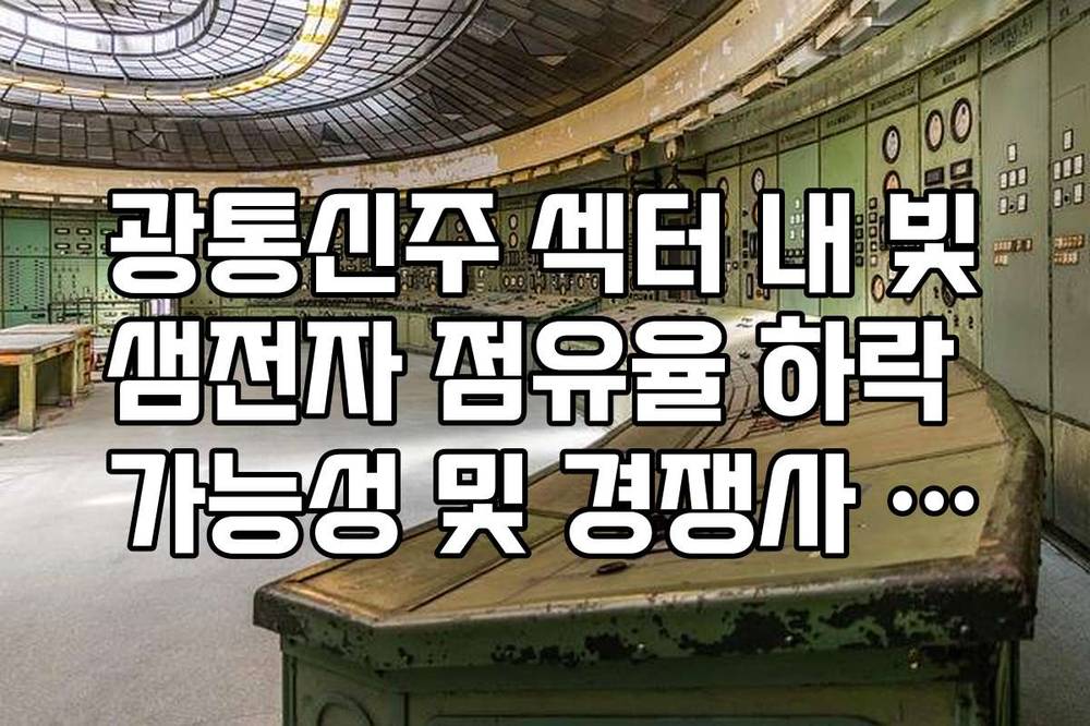 광통신주 섹터 내 빛샘전자 점유율 하락 가능성 및 경쟁사 비교