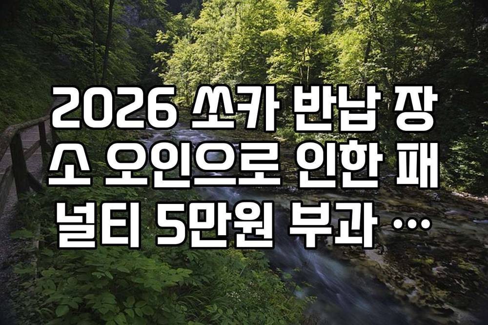 2026 쏘카 반납 장소 오인으로 인한 패널티 5만원 부과 방지 가이드
