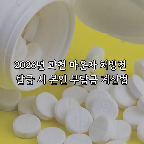 2026년 과천 마운자 처방전 발급 시 본인 부담금 계산법