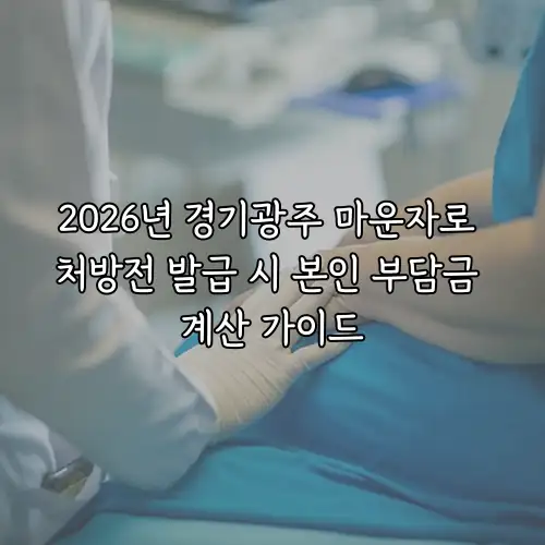 2026년 경기광주 마운자로 처방전 발급 시 본인 부담금 계산 가이드