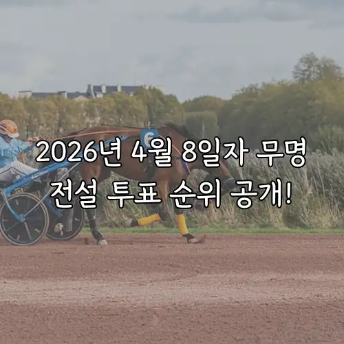 2026년 4월 8일자 무명전설 투표 순위 공개!