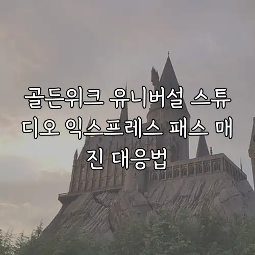 골든위크 유니버설 스튜디오 익스프레스 패스 매진 대응법
