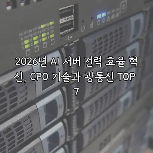 2026년 AI 서버 전력 효율 혁신, CPO 기술과 광통신 TOP 7
