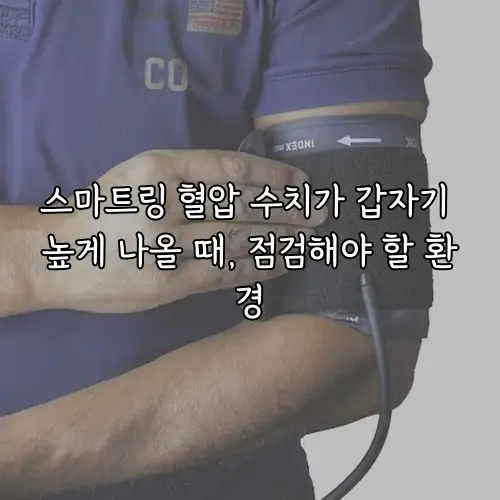 스마트링 혈압 수치가 갑자기 높게 나올 때, 점검해야 할 환경
