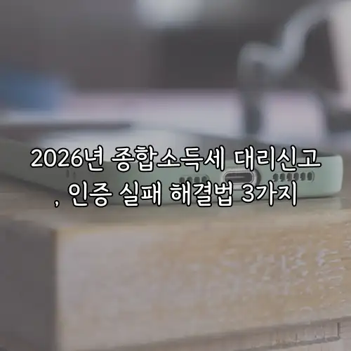 2026년 종합소득세 대리신고, 인증 실패 해결법 3가지