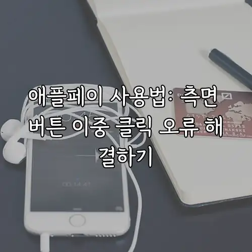 애플페이 사용법: 측면 버튼 이중 클릭 오류 해결하기