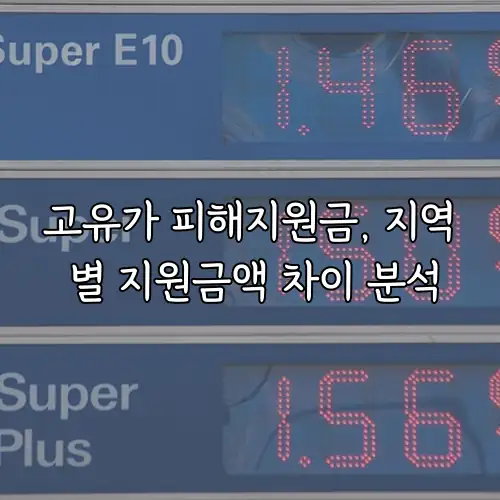 고유가 피해지원금, 지역 별 지원금액 차이 분석