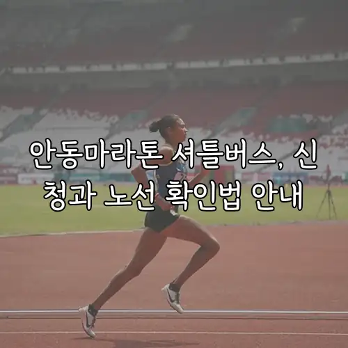 안동마라톤 셔틀버스, 신청과 노선 확인법 안내