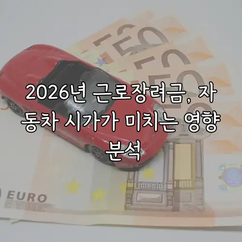 2026년 근로장려금, 자동차 시가가 미치는 영향 분석