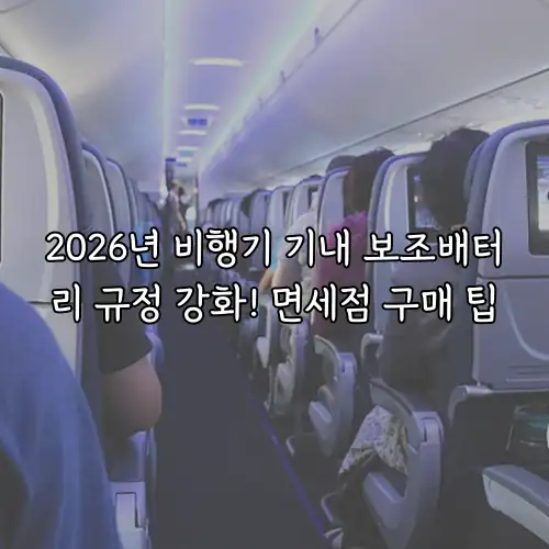 2026년 비행기 기내 보조배터리 규정 강화! 면세점 구매 팁