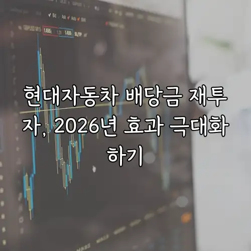 현대자동차 배당금 재투자, 2026년 효과 극대화하기