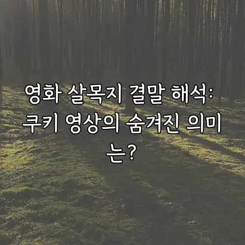 영화 살목지 결말 해석: 쿠키 영상의 숨겨진 의미는?