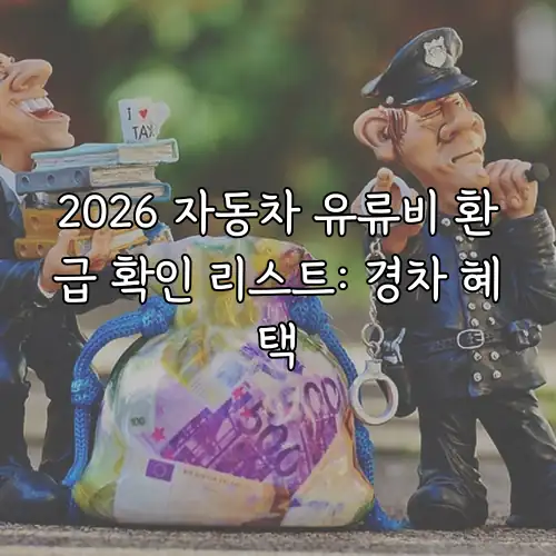 2026 자동차 유류비 환급 확인 리스트: 경차 혜택