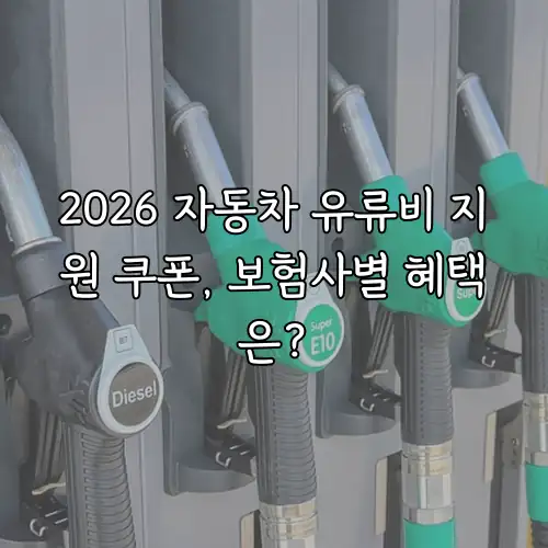 2026 자동차 유류비 지원 쿠폰, 보험사별 혜택은?