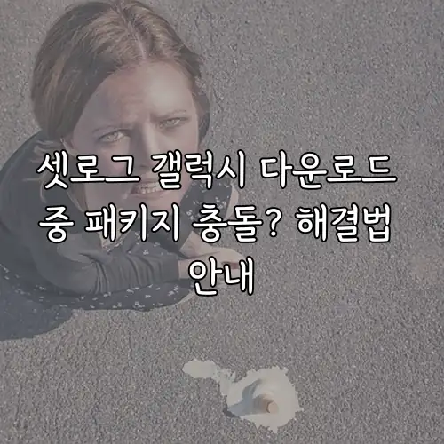 셋로그 갤럭시 다운로드 중 패키지 충돌? 해결법 안내