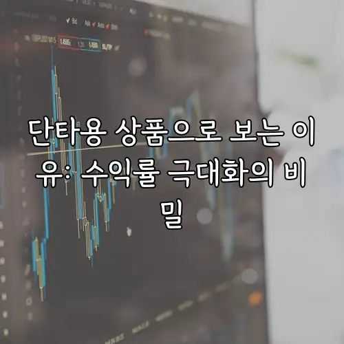 단타용 상품으로 보는 이유: 수익률 극대화의 비밀