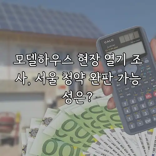 모델하우스 현장 열기 조사, 서울 청약 완판 가능성은?